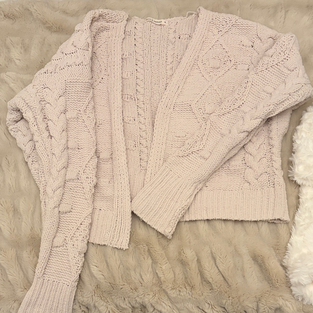 Women's Cable Knit Cardigan - Cream
